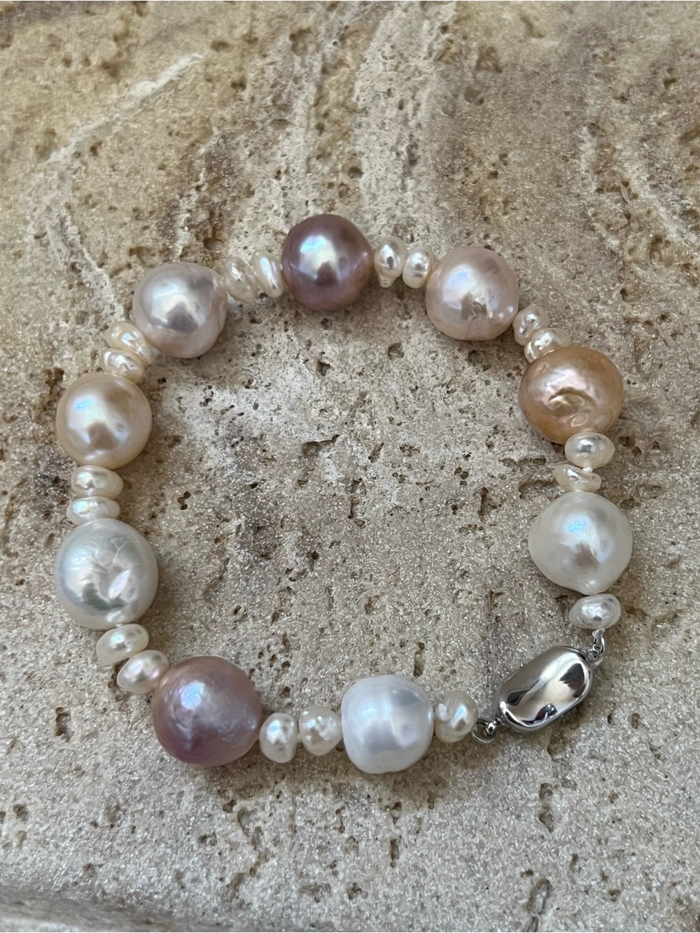 Multi-Color Freshwater Baroque Pearl Bracelet